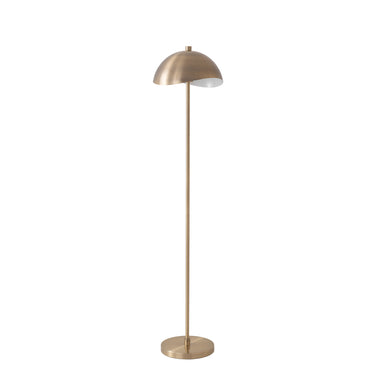 Nova Luna Bella Slimline Floor Lamp in Weathered Brass/White, photo 1