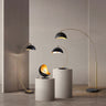 Nova of California Luna Bella Table Lamp 27 Antique Nickel Matte Black Silver Leaf Shade