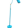 House of Troy Logan Azure/Satin Brass Floor Lamps with rolled shade