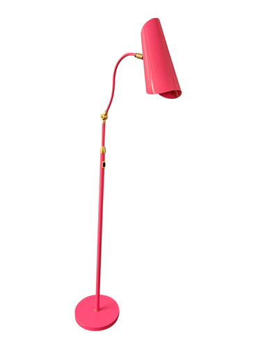 House of Troy Logan Orchid/Satin Brass Floor Lamps with rolled shade