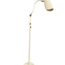House of Troy Logan White/Satin Nickel Floor Lamps with rolled shade