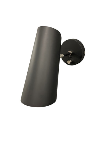 House of Troy Logan Black/Satin Nickel Wall Sconce with rolled shade