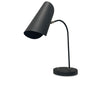 House of Troy Logan Black/Satin Nickel Table Lamps with USB with rolled shade