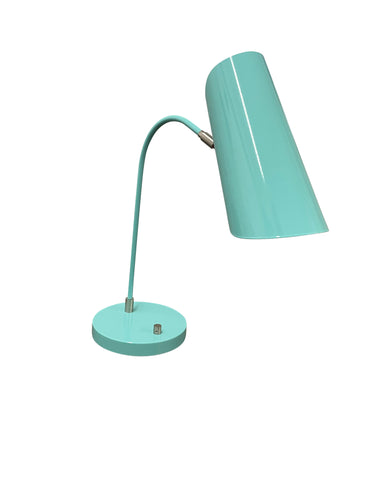 House of Troy Logan Mint/Satin Nickel Table Lamps with USB with rolled shade