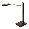 House of Troy 17.5" Lewis LED Gooseneck Table Lamps in Black with Satin Nickel