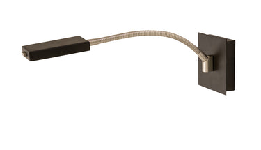 House of Troy Lewis LED Gooseneck Wall Swings in Black with Satin Nickel