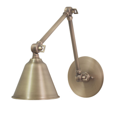 House of Troy Library Adjustable LED Lamp in Antique Brass