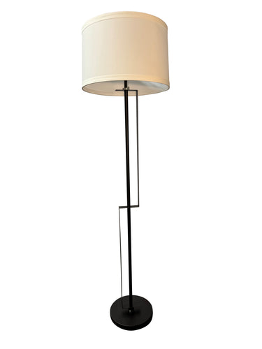 House of Troy Lyndon 65" Floor Lamp in Black with bent metal accents