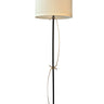 House of Troy Lyndon 65" Floor Lamp in Black with Heritage Gold curved metal accents