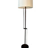 House of Troy Lyndon 65" Floor Lamp in Black with two piece bent metal accents