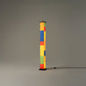 La Bella Durmiente Floor Lamp by Santa & Cole with colorful printed shade