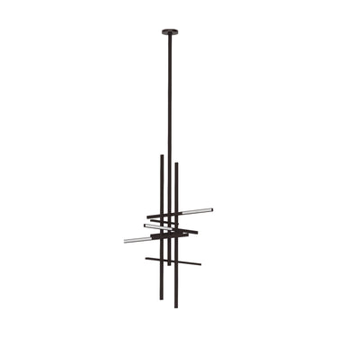 Bronze Cityscape X-Large Pendant, 2700K warm LED light, modern geometric design