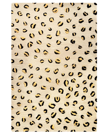 Beige, Brown & Black Leopard Rug by Maison Deux, photo 1