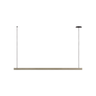 Lino 60 linear chandelier by Visual Comfort in honed concrete with integrated LED lighting