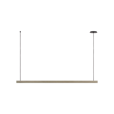 Lino 60 linear chandelier by Visual Comfort in honed concrete with integrated LED lighting
