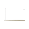 Lino 72 linear chandelier with honed concrete finish and warm LED light