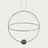 Black Elara geometric LED pendant light by Lodes in matte black for modern dining room décor