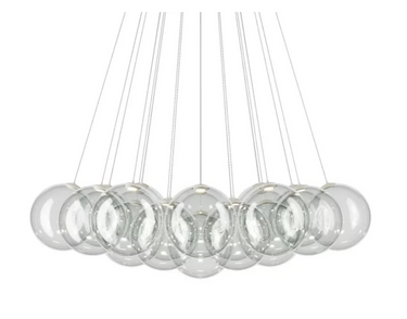 Lodes Random Cloud 19-Light LED Pendant modern chandelier with blown glass spheres for living room lighting