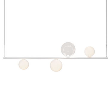 Random Stick Short Linear Pendant by Lodes Italian LED glass light fixture