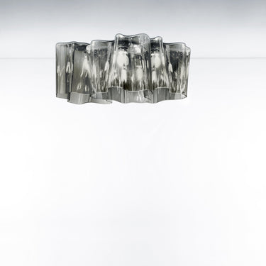 Logico Triple Linear Ceiling Light in Grey Smoke by Artemide for Modern Residential and Commercial Interiors