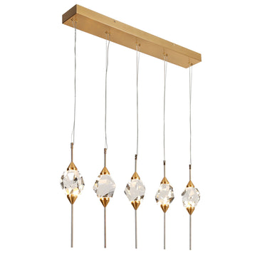 Lucivagus 5-Light Gold Cluster Pendant Light