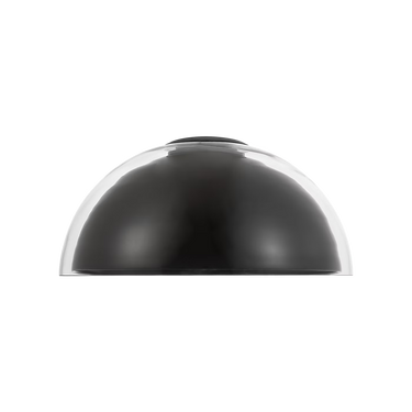 Lusi 24 flush mount ceiling light in bronze finish with handblown glass shade