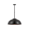Lusi 24 pendant light bronze finish with handblown glass and modern LED design