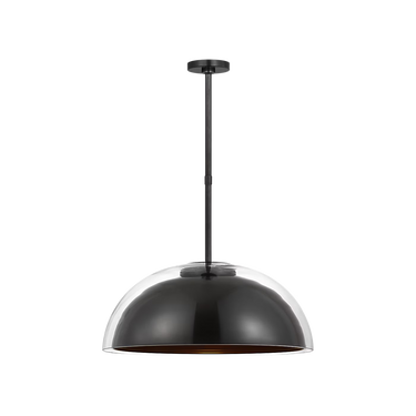 Lusi 24 pendant light bronze finish with handblown glass and modern LED design