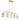 Lyngearary Linear 6 Modern Brass Pendant Light in Dining Room
