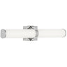 Chrome Lynk 24 LED vanity light, 3000K warm white, mounted vertically in modern bathroom