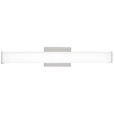 Chrome 24in modern LED bath sconce for residential vanity lighting.