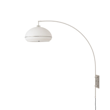 Nova Morelli Wall Mounted Arc Lamp in Satin Nickel shade, Satin Nickel base, Satin Nickel body, photo 1