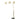 Nova of California Marilyn 3 Light Arc Floor Lamp 90 Weathered Brass Mylar Crystal Shade