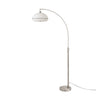 Nova Morelli 75"H Chairside Arc Lamp in Black Nickel shade, Satin Nickel body, Satin Nickel base, photo 1