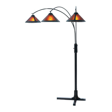 Nova Original Natural Mica 3-Light Arc Floor Lamp, 86" in Amber Mica, photo 1