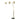 Nova of California Marilyn 3 Light Arc Floor Lamp 90 Weathered Brass Mylar Crystal Shade
