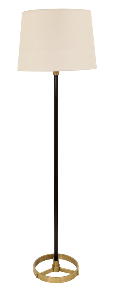 House of Troy 62" Morgan Floor Lamps in Black with Antique Brass