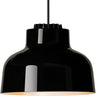 M64 Pendant Light with Deep Black lampshade by Santa & Cole in modern dining room