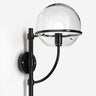Lyndon 161 mini outdoor wall lamp by Oluce in black, studio shot