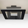 Matrix square LED semi-flush in black, straight-on | Besa Lighting