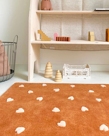 Toffee & Pink Hearts Rug by Maison Deux, photo 1