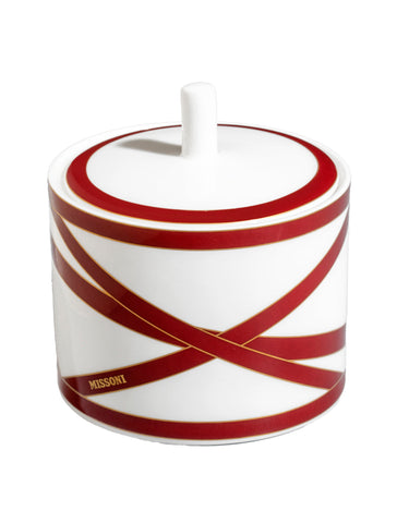 Sugar Bowl by Missoni Home in Nastri Bordeaux, view 1