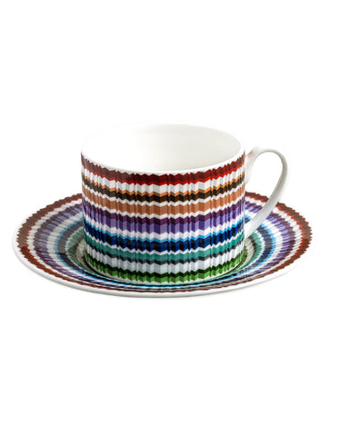 Tea Cups & Saucers, Set of 2 by Missoni Home in Waves, view 1