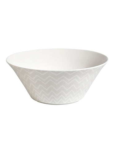 Salad Bowl by Missoni Home in Zig Zag White, view 1