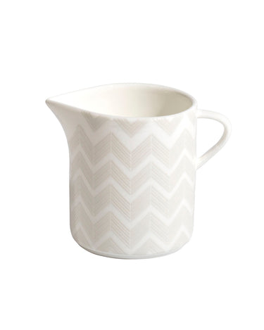 Creamer by Missoni Home in Zig Zag White, view 1