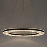 Modern Crystal Chandelier with Brushed Black Nickel Finish
