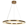 Modern Crystal Round Chandelier with Brass Finish