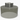 Dimmable LED satin nickel flush mount with transparent smoke glass shade closeup