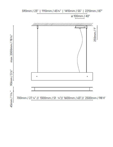Measurements for the Marc S 130 (2L) (line drawing)