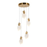 Marvinbell Modern Brass LED Cluster Chandelier - 5 Lights, 14.5"